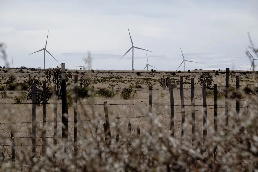 Up and running: Pattern Energy’s Western Spirit Wind project in New Mexico.
