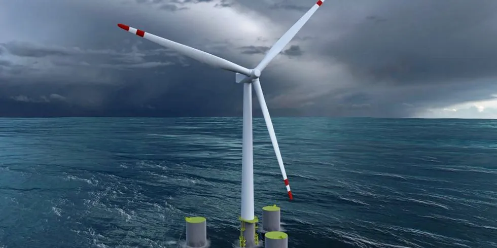 Ikke bare sier Rødt nei til de arbeidsplassene, de sier nei til all den elektrisiteten som norsk havvind kan skape, skriver Aps Per Vidar Kjølmoen. Bildet viser piloten Floating offshore wind optimization som skal teste ut ny løsning for flytende plattformer for vindkraft.