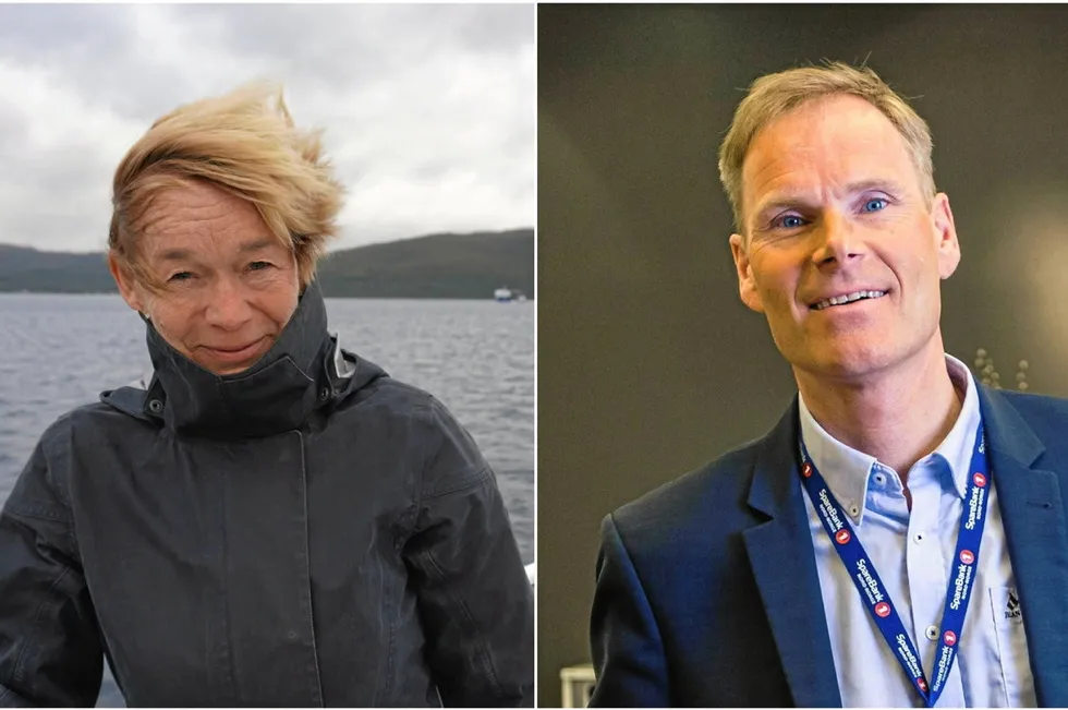 Anne Hvistendahl (DnB) og Per Martin Olsen (Sparebanken Nord-Norge) er bekymret for torskenæringa etter forslaget på kvotekutt.