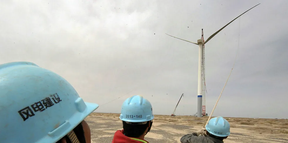 The first zero-subsidy wind farm in China.