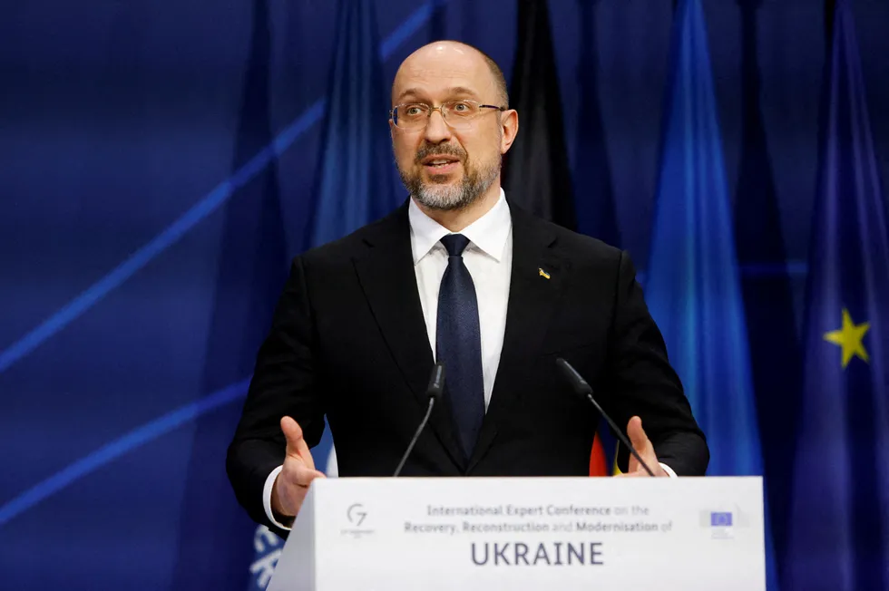 Grant hopes: Ukrainian Prime Minister Denys Shmyhal.