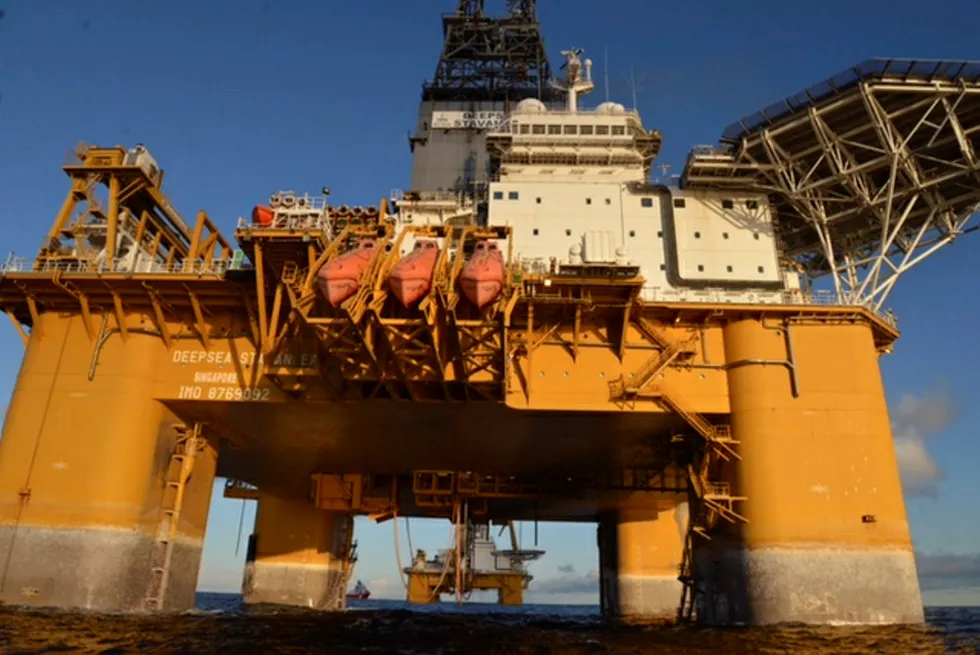 Keeping busy: Deepsea Stavanger passing Deepsea Atlantic at Johan Sverdrup field