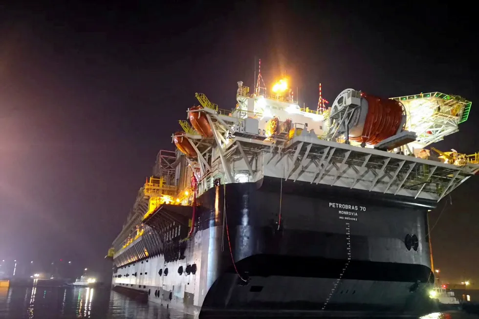 New terms: the P-70 FPSO is producing at the Atapu pre-salt field offshore Brazil