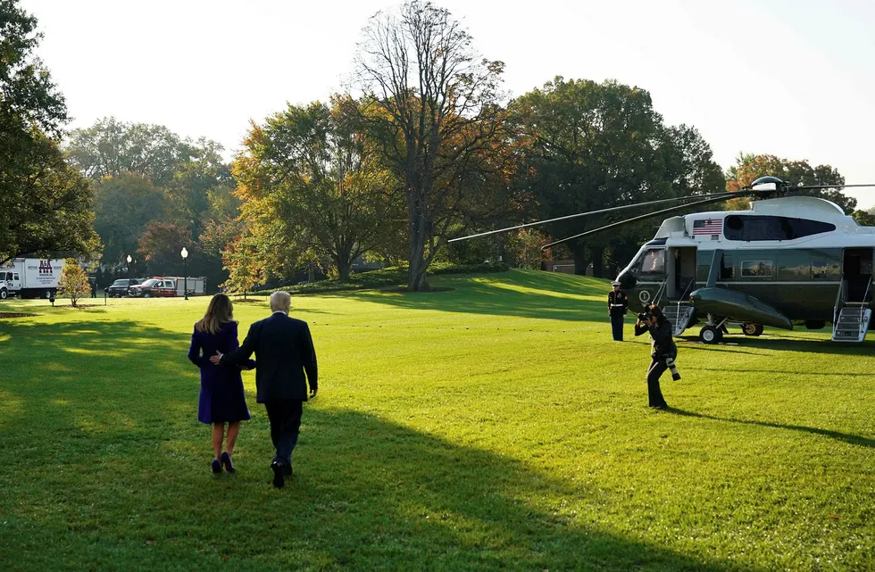 USAs president Donald Trump er på vei til Asia sammen med sin kone Melania. Foto: Mandel Ngan/AFP Photo