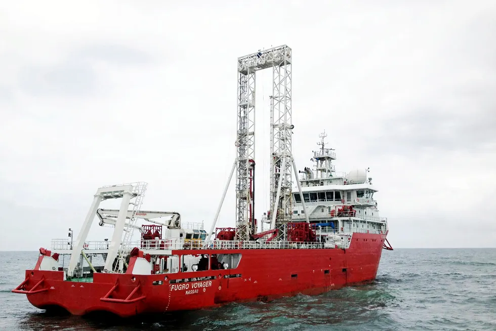 In action: the vessel Fugro Voyager