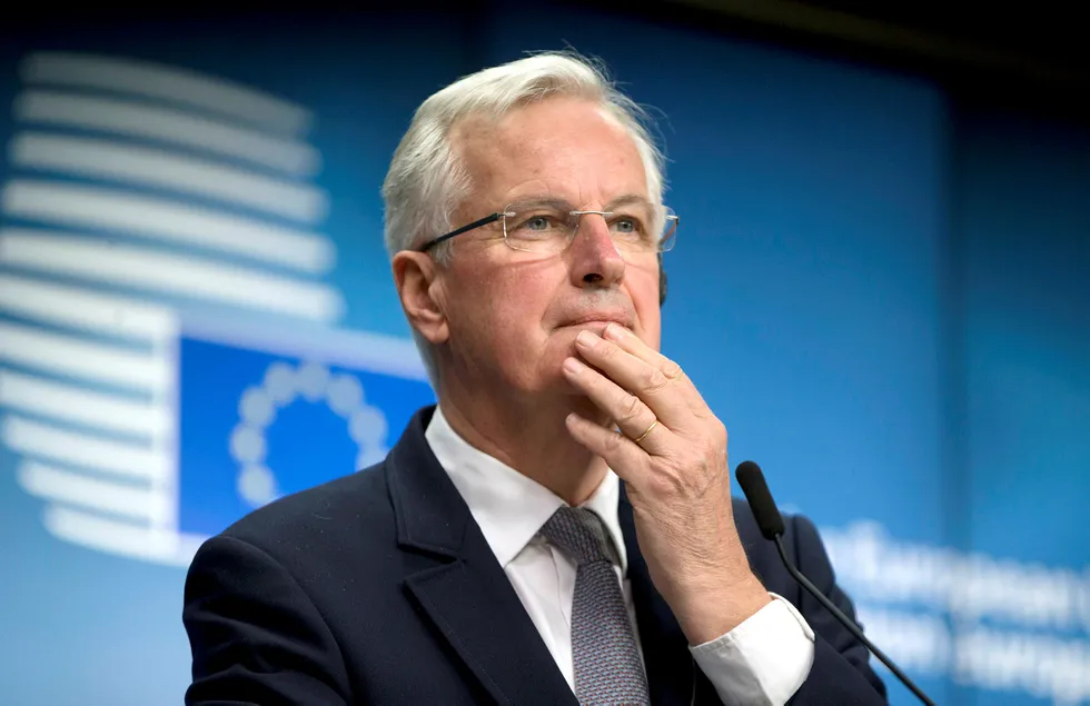 EUs sjefsforhandler Michel Barnier råder London å starte med samtaler veldig snart, og å sette sammen et forhandlingsteam som er stabilt, pålitelig og med et mandat. Foto: Virginia Mayo, AP Photo/NTB Scanpix
