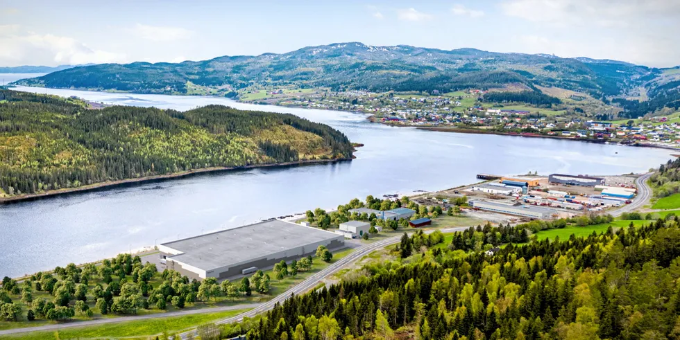 A photo illustration of SalMar's future hatchery. The company says it will be one of the world's largest and most advanced facilities for the production of juvenile fish.