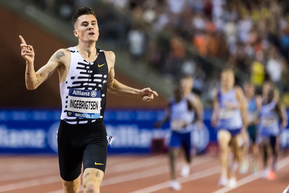 2023 var et godt år for Jakob Ingebrigtsen. Her fra seieren i Diamond League-stevnet i Brussel i fjor høst.