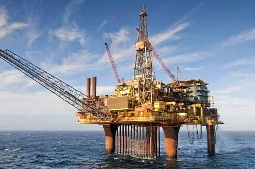 Production ceased: the Dunlin Alpha platform in the UK North Sea
