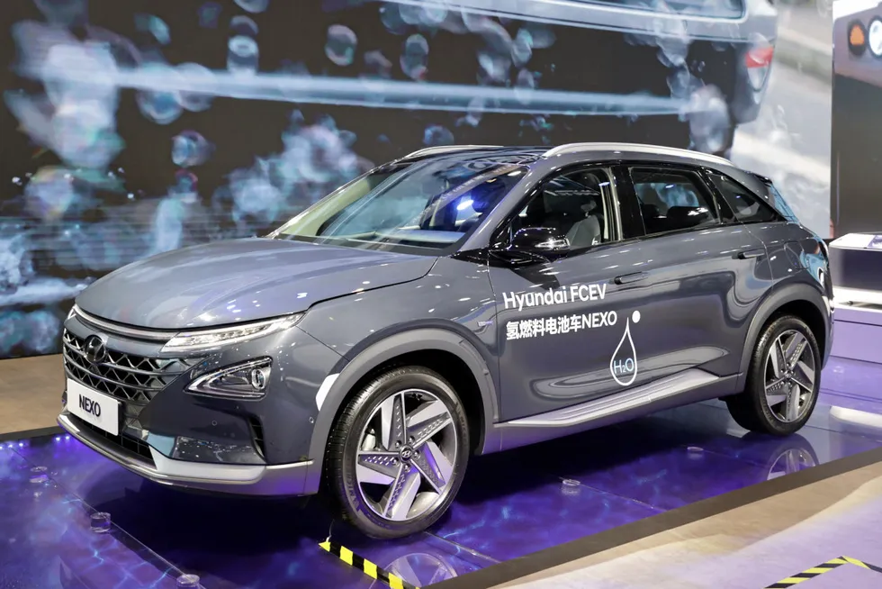 Hyundai Nexo hydrogen fuel cell powered vehicle