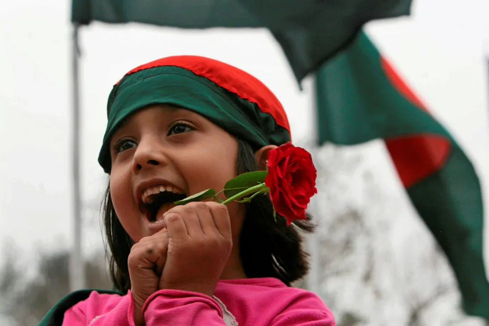 Expectations: a Bangladeshi girl during Independence day celebrations in Dhaka