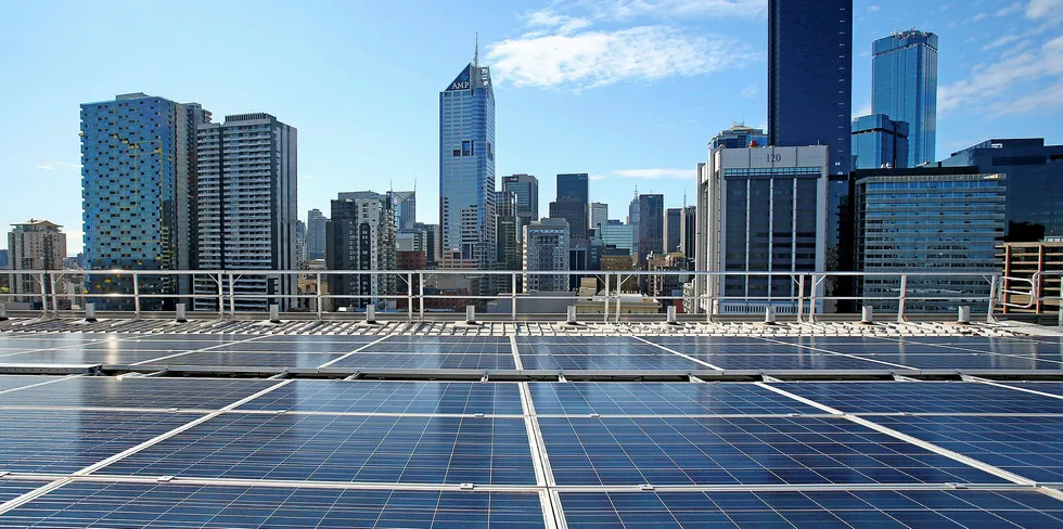 A PV rooftop like AGL's in Melbourne can be a powerful statement of corporate renewable intent.