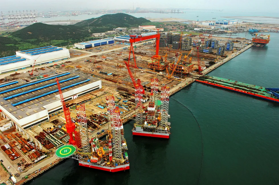 Fabrication: COOEC’s facilities in Qingdao, where the Lingshui hull will be built