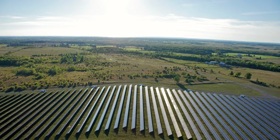 Invenergy's Sandringham solar farm in Ontario, Canada