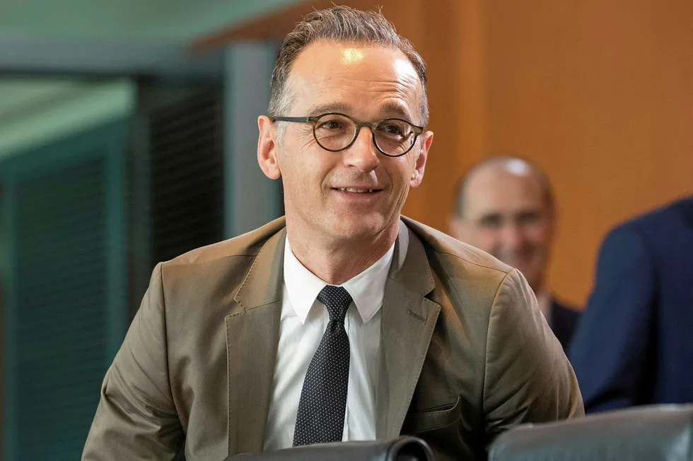 German Foreign Minister Heiko Maas attends the weekly cabinet meeting at the Chancellery in Berlin on June 12, 2019. (Photo by Odd ANDERSEN / AFP)