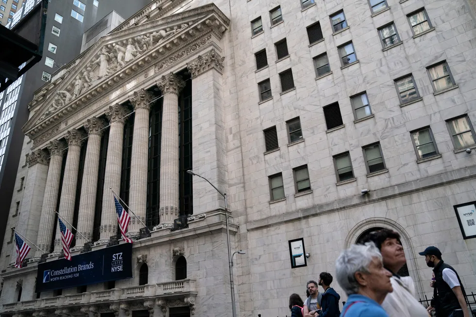 USA-børsen Wall Street i New York.