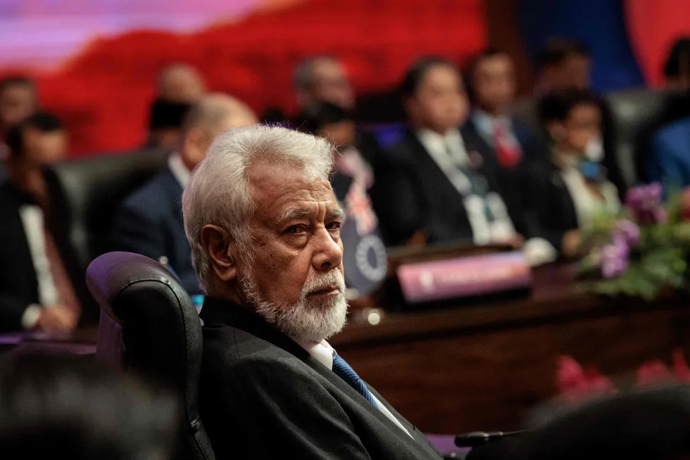 Watchful eye: Timor-Leste's Prime Minister Xanana Gusmao at the recent 18th East Asia Summit