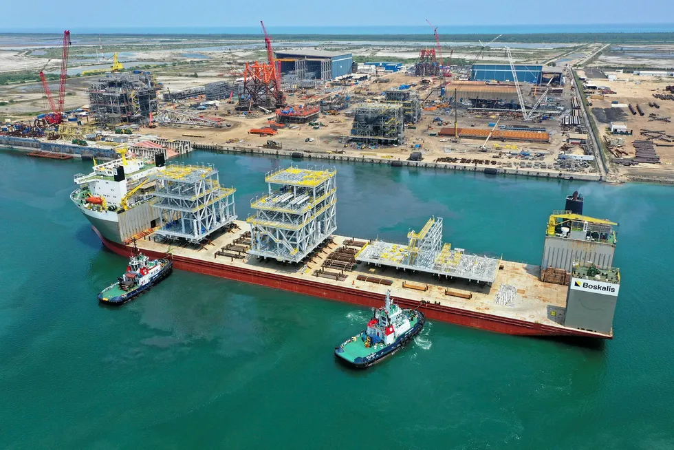 McDermott: topsides modules shipped out of Altamira yard for Eni shallow-water project