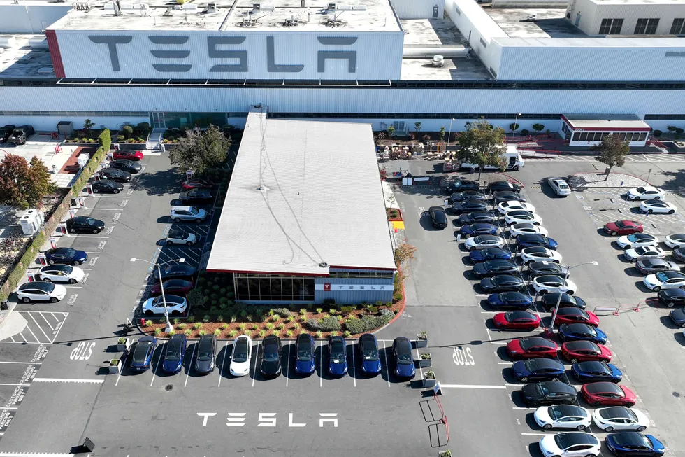 Tesla-fabrikken i Fremont i California.