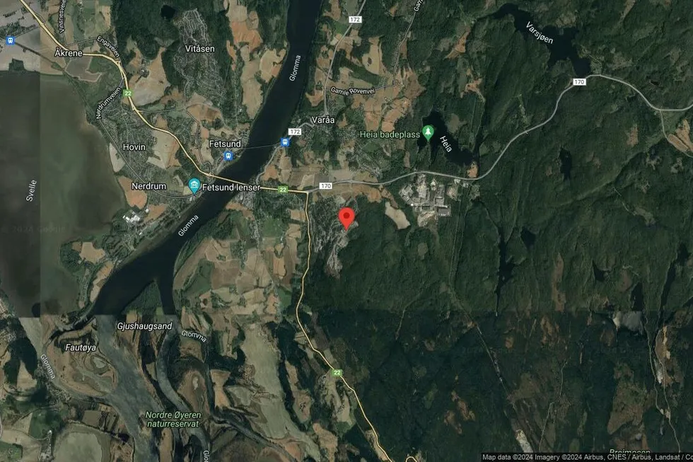 Området rundt Ovarenna 16, Lillestrøm, Akershus