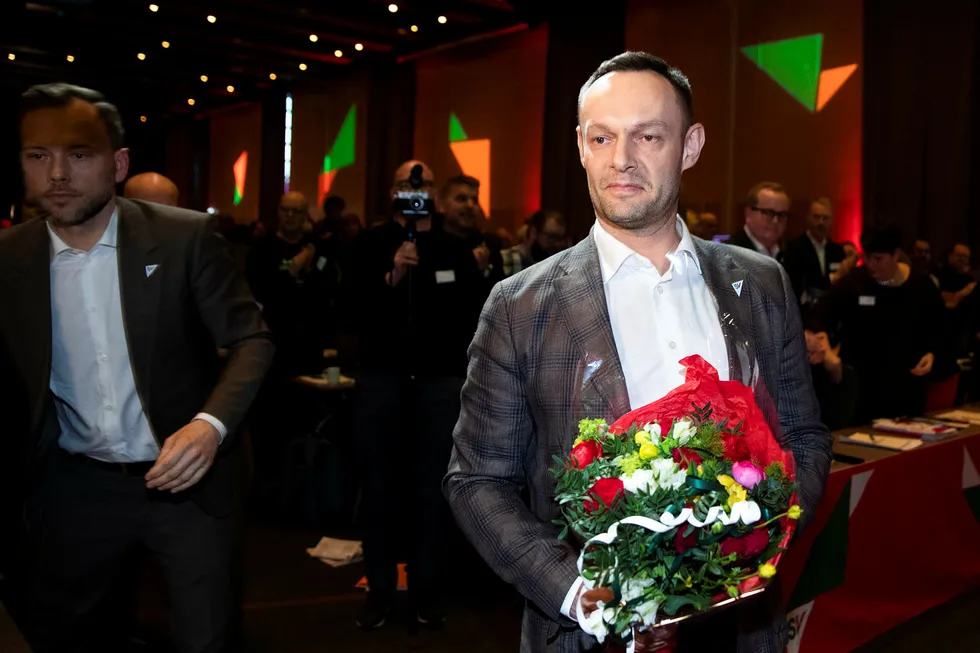 Torgeir Knag Fylkesnes ble valgt til ny nestleder under SVs landsmøte 2019 på Gardermoen, lørdag.