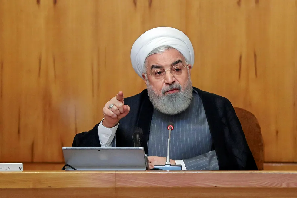 Defiant: Iranian President Hassan Rouhani