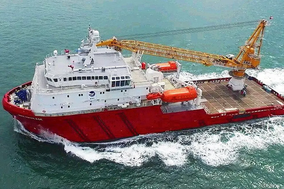Securing work in 2021: MMA Offshore's MMA Privilege multi-purpose support vessel will be used on both contracts