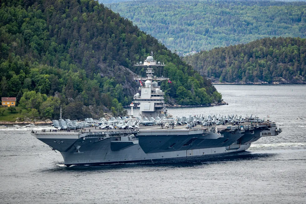 USS «Gerald R. Ford», her i Drøbaksundet, er neppe det siste hangarskipet fra USA vi vil se i norske farvann, skriver Andreas Østhagen.