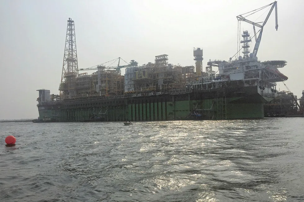 Next phase: Total’s huge Egina FPSO arrives at Ladol’s fabrication and shipyard facility in Lagos (and below)