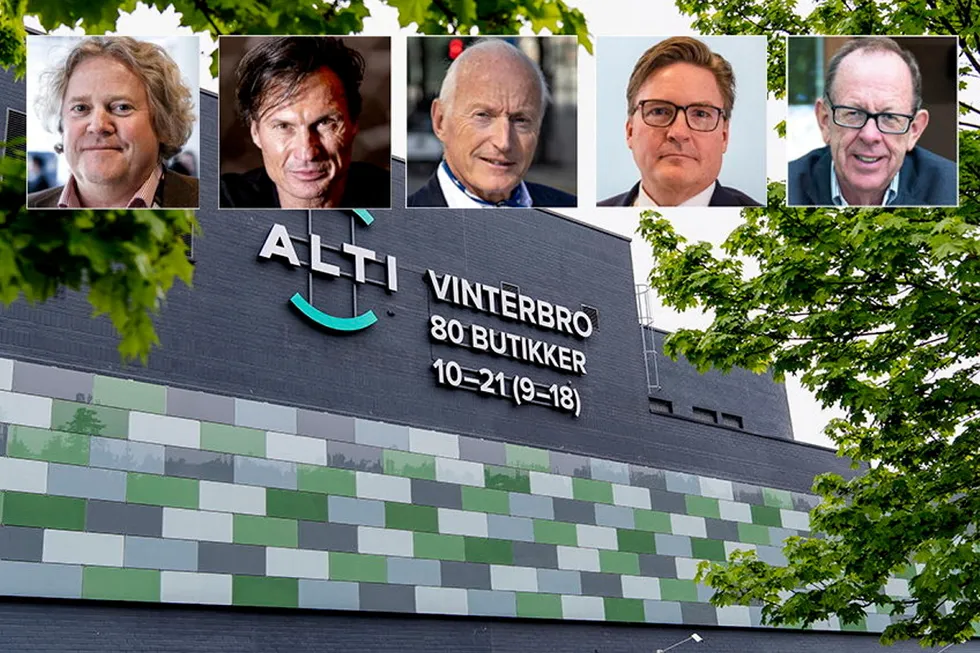 Johan Johansson, Petter Stordalen, Ringnes, Marius Varner og Lars Løseth står bak Aurora Eiendom, som i løpet av kort tid har kjøpt kjøpesentre for over åtte milliarder kroner.