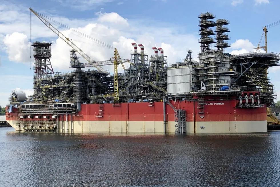 Sailaway soon: the Energean Power FPSO is being built at the Admiralty Shipyard in Singapore for the Karish gas project offshore Israel