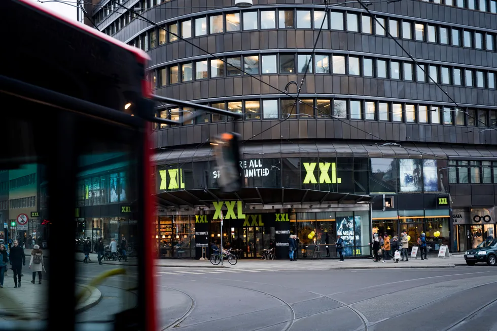 XXL legger frem tall for fjerde kvartal onsdag. Her fra en butikk i Oslo sentrum.