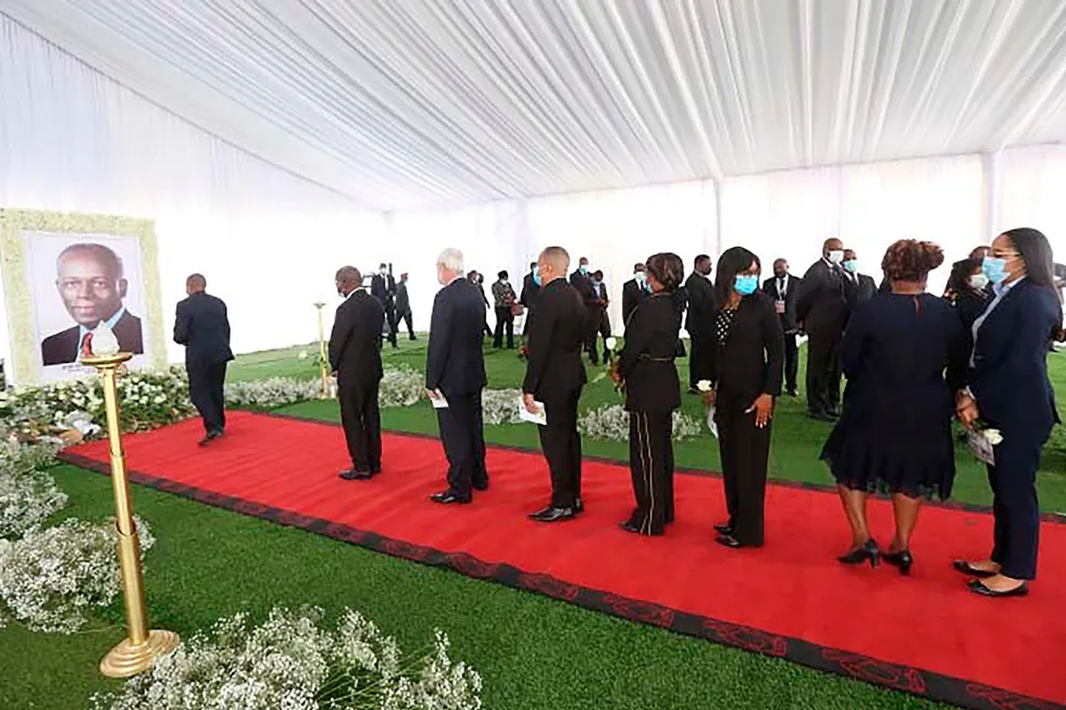 Mourning: people pay their last respects in Luanda to former Angolan president Jose Eduardo dos Santos