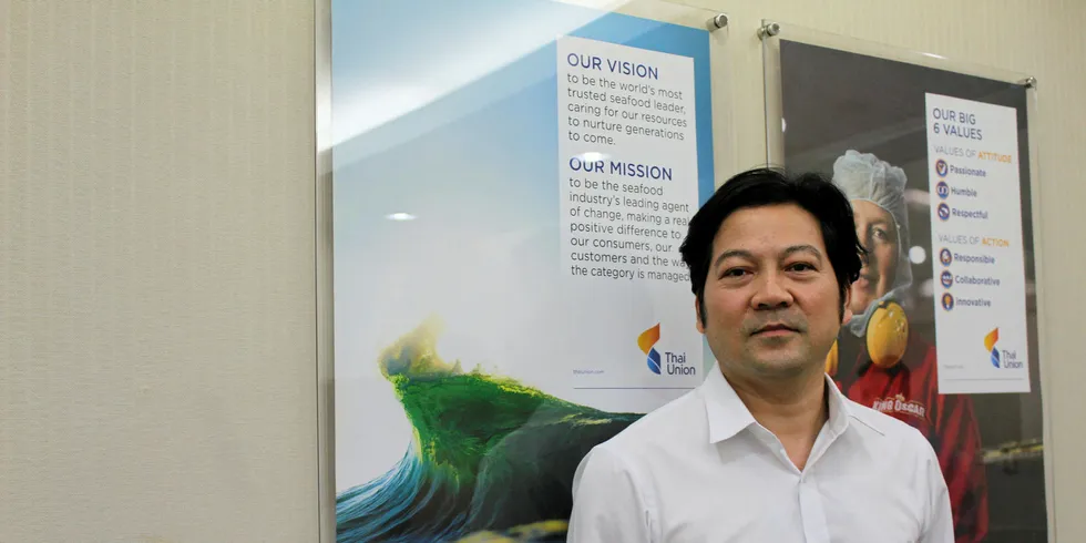 Preerasak Boonmechote, managing director of Thai Union and Okeanos (TYC) processing plants, received IntraFish reporter Lola Navarro before the plant tour.