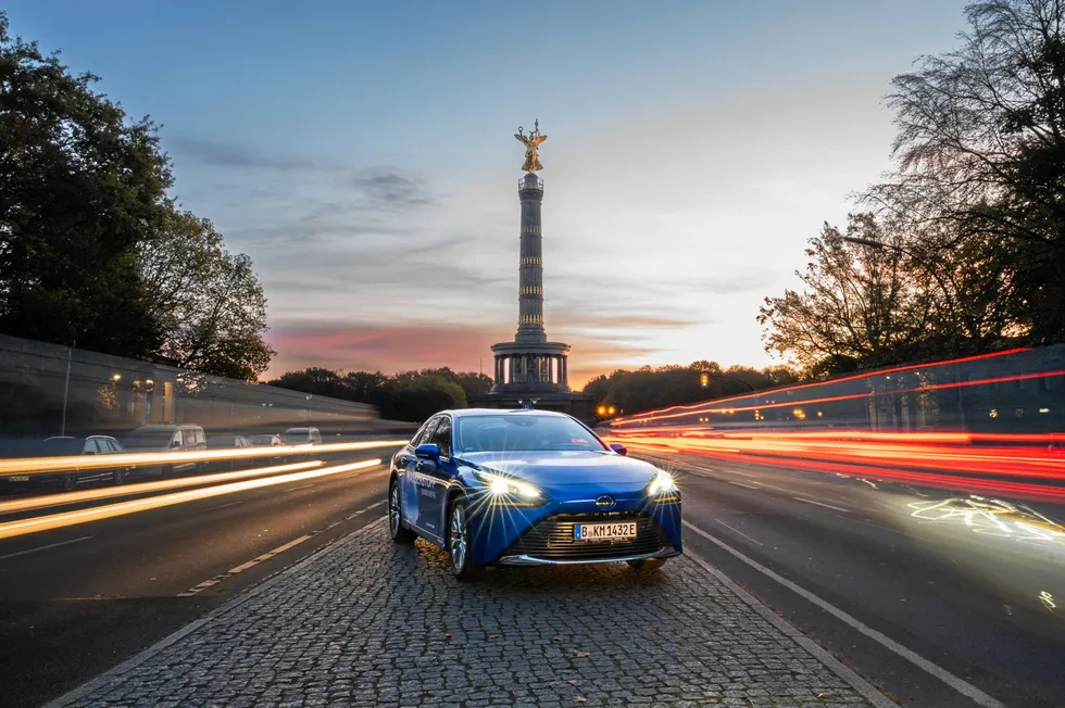 One of H2 Moves Berlin's Toyota Mirai cars in the German capital.