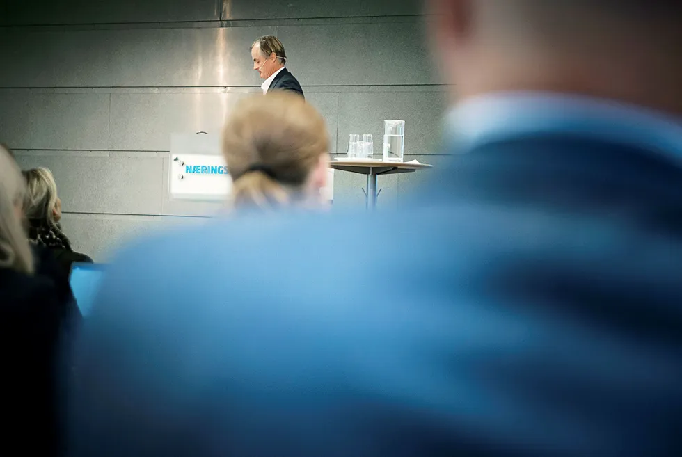 Investor Øystein Stray Spetalen mente mye om styrearbeid på det årlige forumet til Norsk utvalg for eierstyring og selskapsledelse (NUES). Foto: Hanna Kristin Hjardar