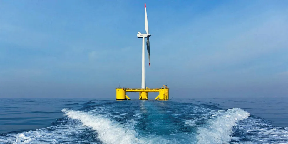 Principle Power’s WindFloat floating wind prototype, off Portugal