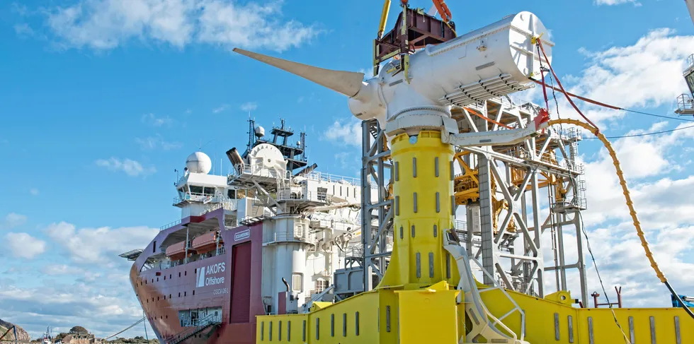 Simec Atlantis AR1500 tidal turbine, now installed off Scotland