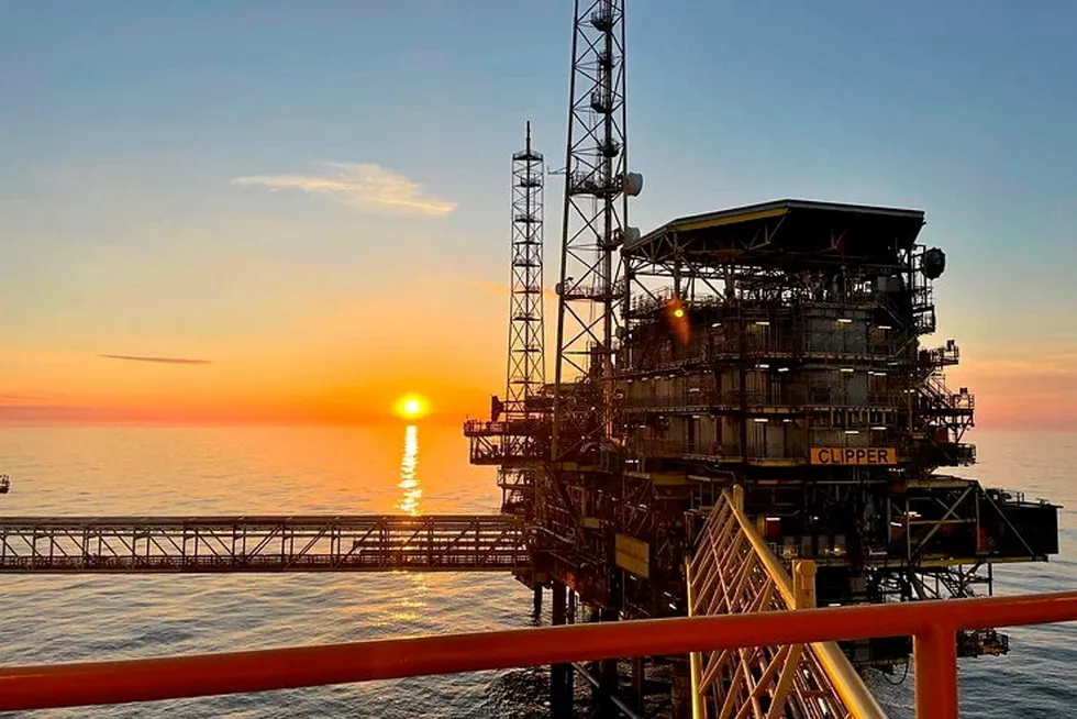 Clipper platform in the North Sea.