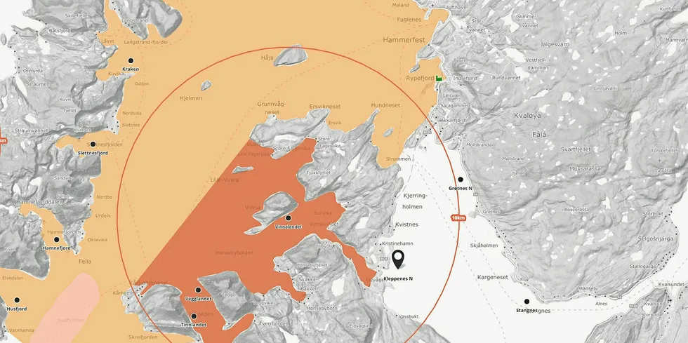 Lokaliteten Kleppenes ved Hammerfest.