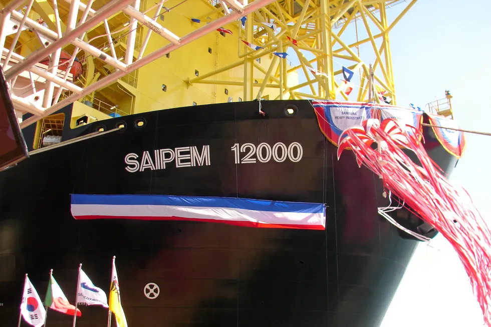 Drilling ahead: now operating offshore Kenya for Eni, the Saipem 12000 drillship was delivered by Samsung Heavy Industries yard in 2010
