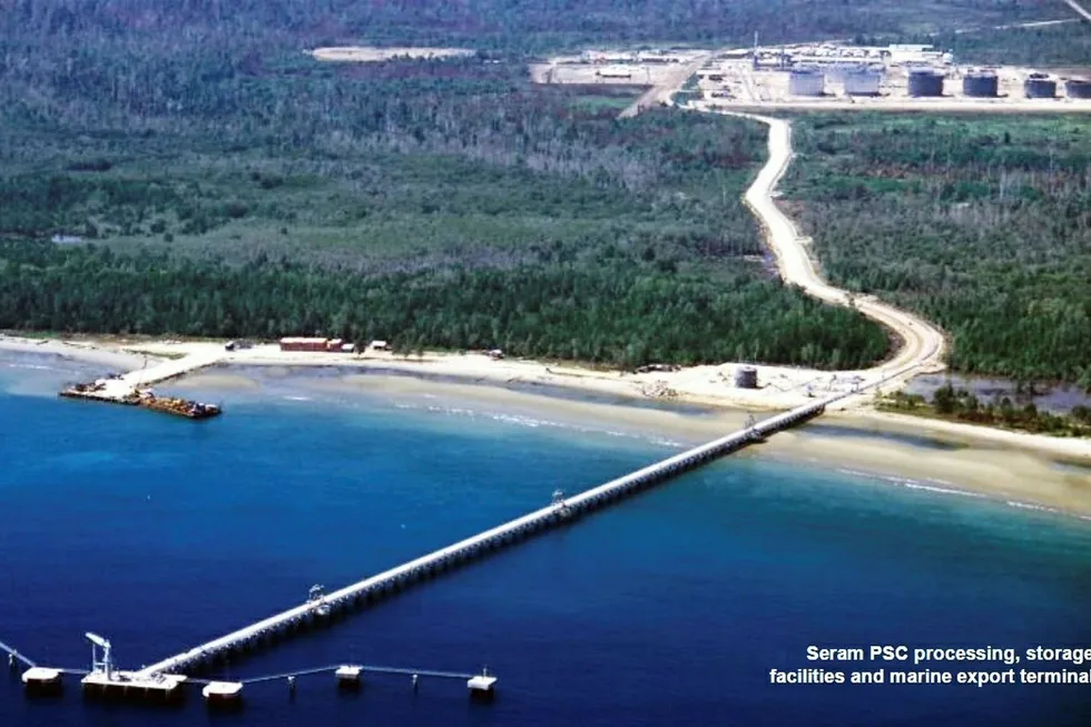 Production facilities: at Indonesia's Seram PSC fed by the Oseil field