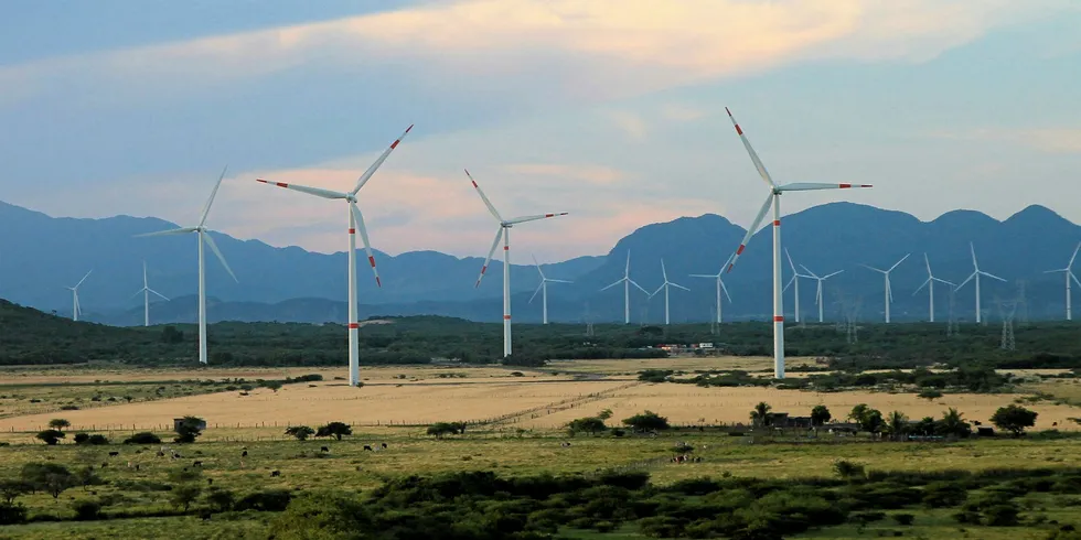 A Siemens Gamesa-equipped wind farm in Oaxaca, Mexico.