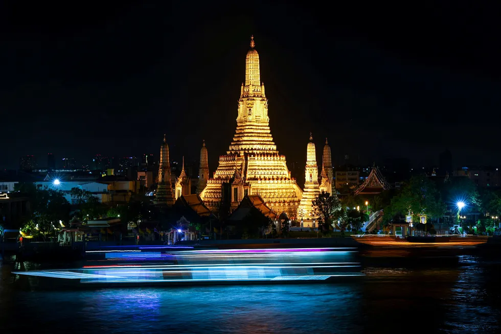 Thailand: the Temple of Dawn in the capital city Bangkok.