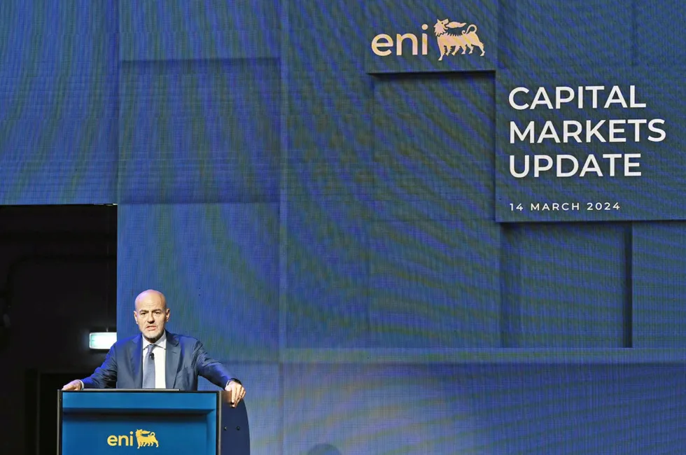 Eni chief executive: Claudio Descalzi speaking at the Capital Markets Day 2024
