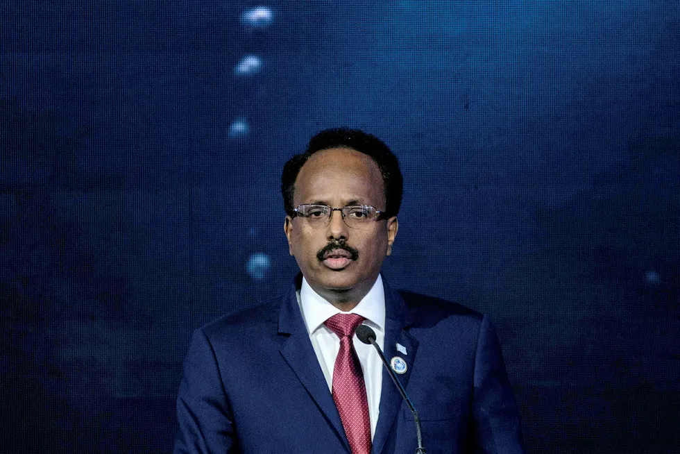 Disputed: Somalia's President Mohamed Abdullahi Mohamed Farmajo faces re-election next February, so may not see ICJ resolution of maritime boundary dispute with neighbouring Kenya