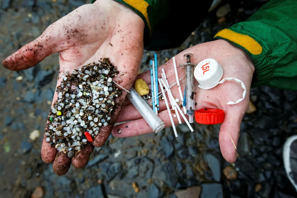 Havet og strender fylles med plast og skaper store problemer for fisk, dyr og fugler. Foto: Heiko Junge / NTB scanpix