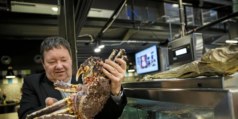 Konsernsjef Svein Ruud i Norway King Crab sier problemet med svart omsetning av kongekrabbe er stort.Foto: Per Thrana