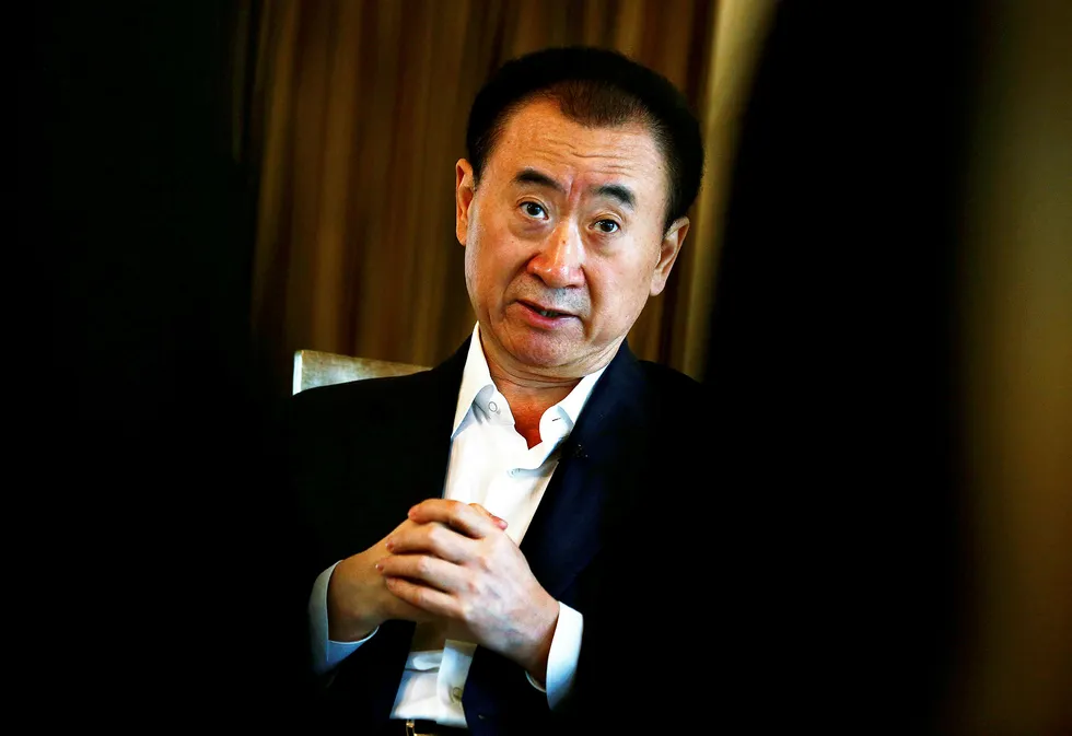 Styreleder og eier Wang Jianlin i Dalian Wanda Group. Foto: Thomas Peter/Reuters/NTB scanpix