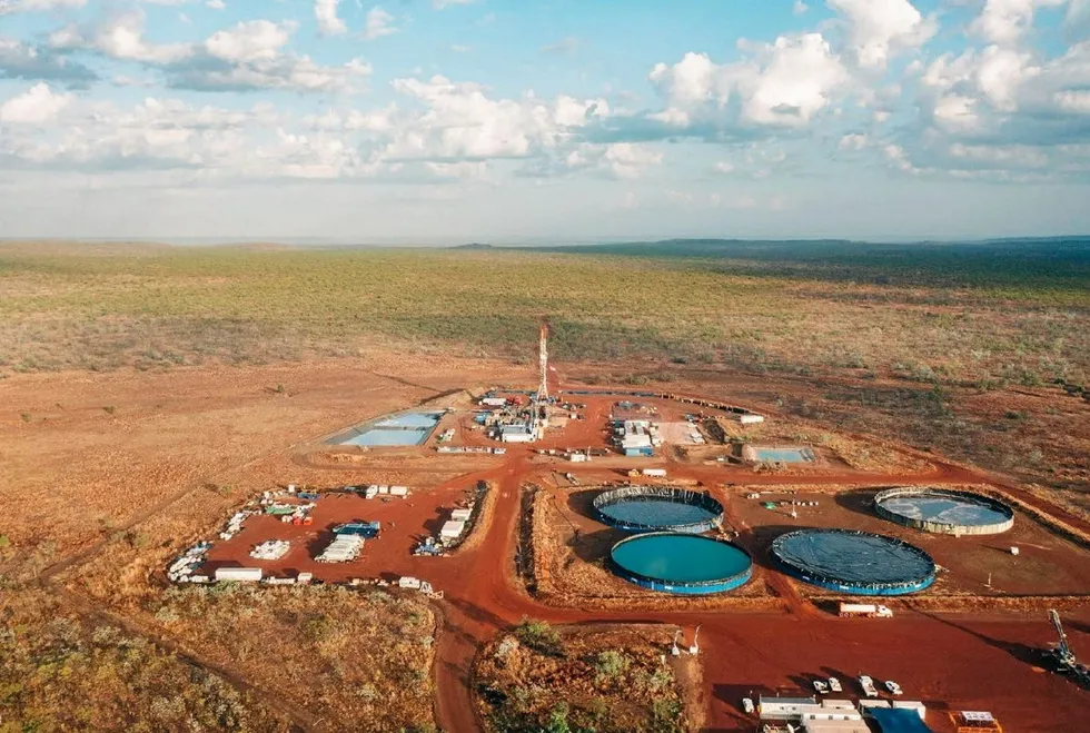 Onshore asset: Tanumbrini drilling on Beetaloo basin Block EP 161 in Northern Territory, Australia.